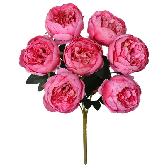 Valentine's Day Peonies Artificial Flowers, Ongmies Artificial Peony Flowers Faux Silk Hydrangea Bouquet Wedding Home Table Decor Reusable Bouquet of Rose Flower for Birthday Wedding