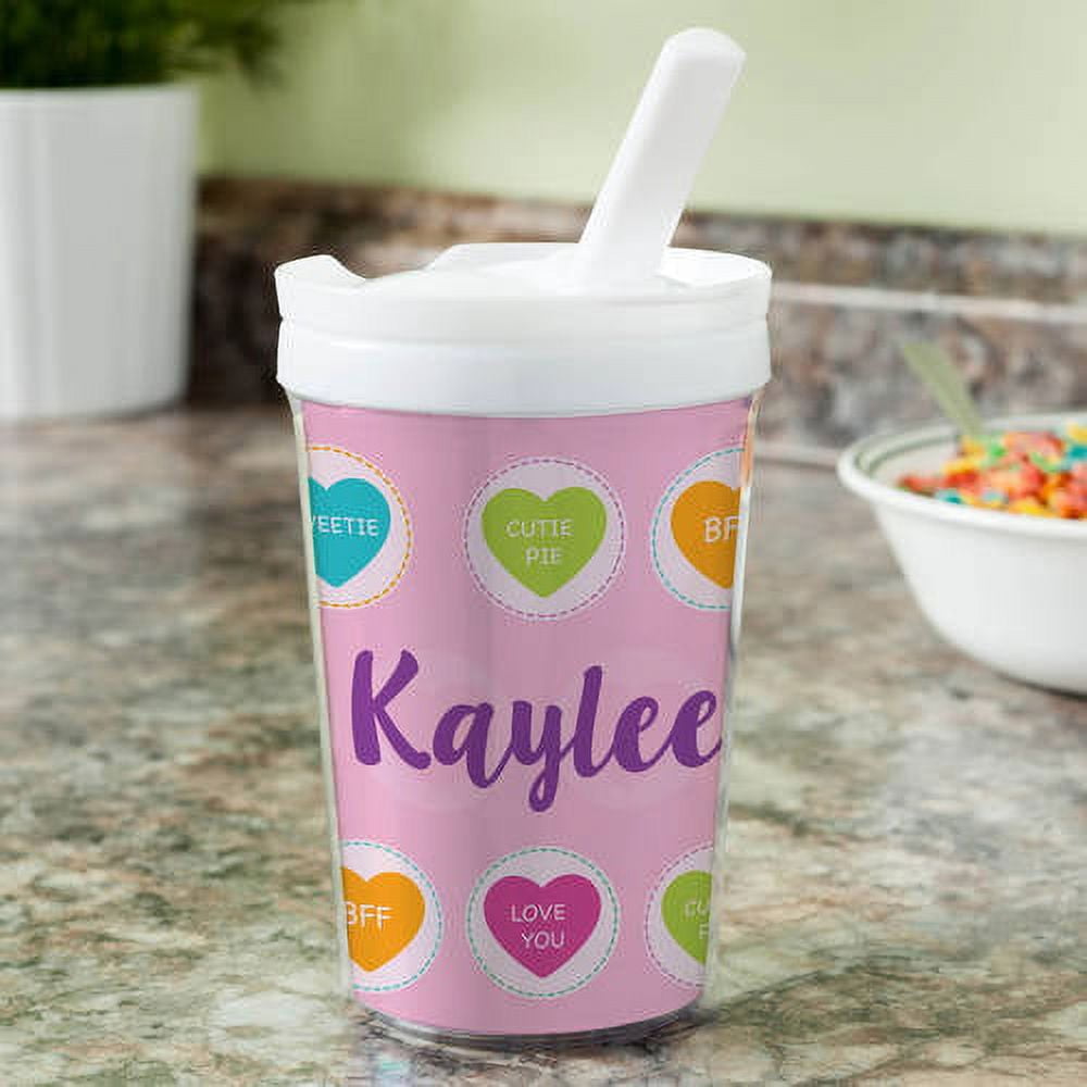 Valentine's Day Personalized Candy Hearts or Robot Power Sippy Cup