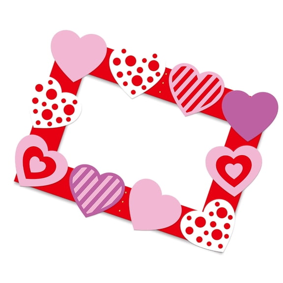 Valentine's Day Photo Booth Props Set Assembly Handheld Paper Photo Props Set for Wedding Valentine's Day Anniversary