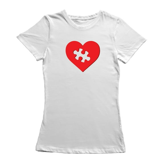 Valentine's Day Piece Of My Heart Matching Couple Women White T-Shirt, Female Large