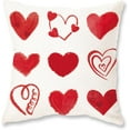 thumbnail image 1 of Valentine''s Day Pillow Cover 18x18 Red Heart Decoration Valentine Lumbar Throw Cushion Case for Bedroom Sofa Couch Home Decor, 1 of 1