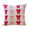 thumbnail image 1 of Valentine's Day Pillow Cover with Pillow Insert 18X18 Inch,Bow Decorations Holiday Farmhouse Decorative Pillow for Sofa Couch Decor, 1 of 7