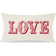 thumbnail image 1 of Valentine''s Day Pillow Covers 12X20 Love for Valentines Day Decor Outdoor Modern Farmhouse Anniversary Wedding Decorative Lumbar Throw Pillows Cushion Case Home Decorations for Couch, 1 of 5