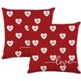 thumbnail image 1 of Valentine''s Day Pillow Covers 16x16 Inch Set of 2 Small Pink Hearts Love Pillow Decor Throw Pillow Covers Valentine Cushion Case Decoration for Sofa Couch Red, 1 of 1