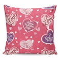 thumbnail image 1 of Valentine's Day Pillow Covers 26x26 Inch Decorative Throw Pillow Cover, Pink Purple Love Romantic Heart Sofa Pillowcases Accent Cushion Case Home Decor Bedroom Living Room, 1 of 6