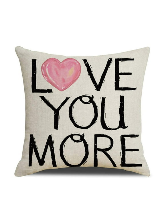 Valentine's Day Pillows amlbb 2024 Valentine's Day Decor Versatile Combination Couple Pillow Linen Dirty Heart Shaped Throw Pillow
