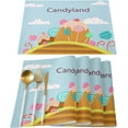 thumbnail image 1 of Valentine''s Day Placemats Set of 4, Sweet Candyland Placemat for Dining Table Decorations, Cloud Colorful Candy Lollipop Place Mats, Valentines Table Mats for Kitchen Dinner Holiday Party Decor, 1 of 6