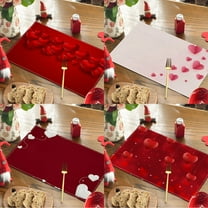 Valentine's Day Placemats Watercolor Heart Table Mat Heart Decorative Place Mats for Birthday Wedding Tableware Decor, 18 x 12 Inch