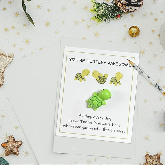 Valentine's Day Pocket Hug Turtle, Emotional Support, You're Turtley Awesome, Thank You Note Cards Greeting Card, Graduation Employee Appreciation Gifts