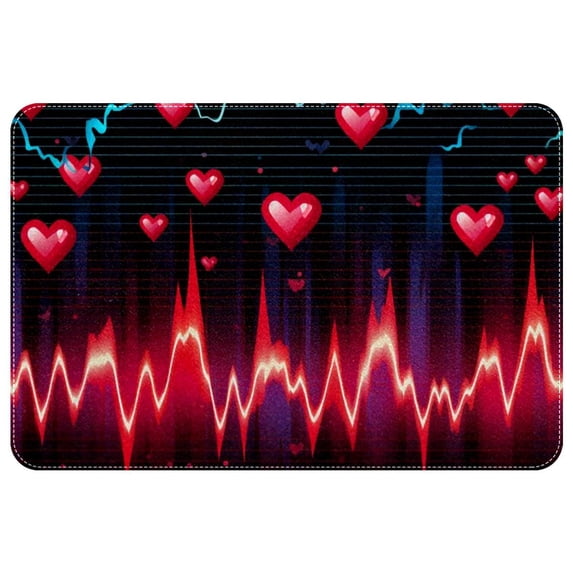 Valentine's Day Polyester Indoor/Door/Bath Rugs: Non-Slip, Machine Washable Mats