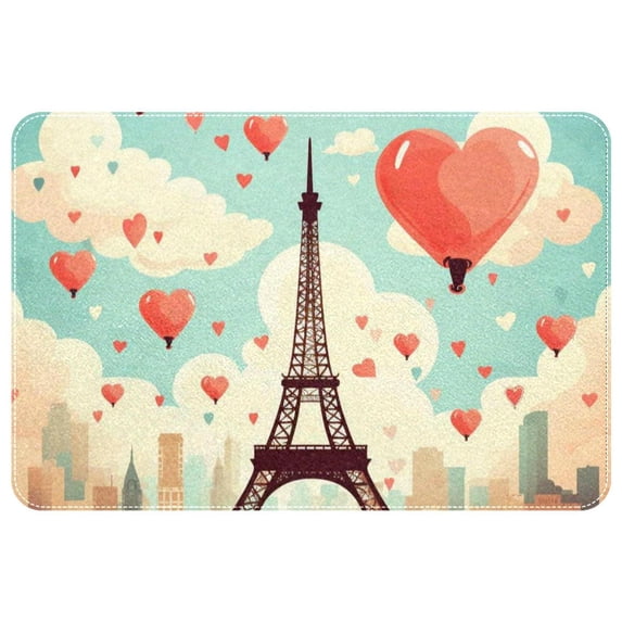 Valentine's Day Polyester Non-Slip Machine Washable Area Rugs for Office Floor