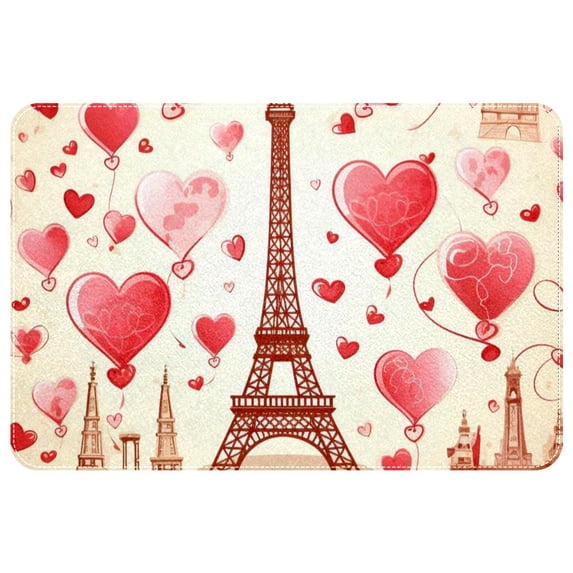 Valentine's Day Polyester Non-Slip Machine Washable Chair Rugs Office Mat Area Rugs Bath Rug
