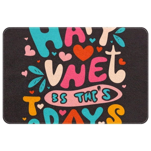 Valentine's Day Polyester Non-Slip Machine Washable Chair Rugs Office Mat Area Rugs Bath Rug