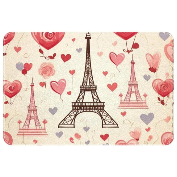 Valentine's Day Polyester Non-Slip Machine Washable Floor Rugs, Floor Mats, and Bath Rugs