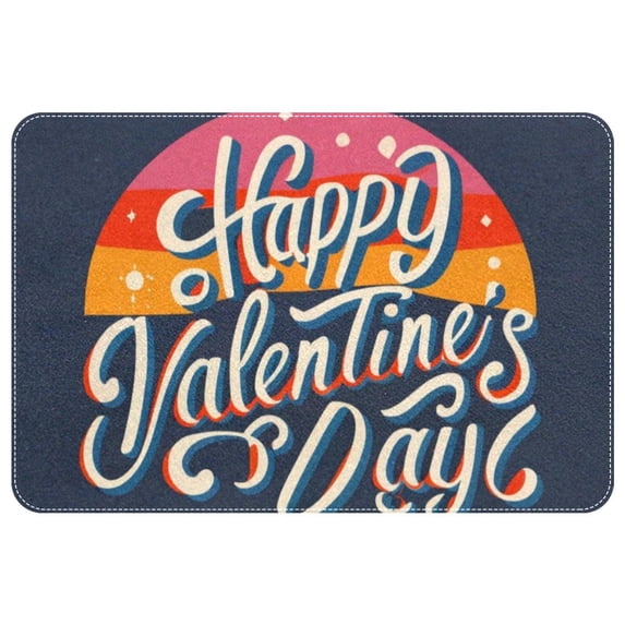 Valentine's Day Polyester, Non-Slip, Machine Washable Outdoor Carpet Floor Rug for Door - 3x5 Feet