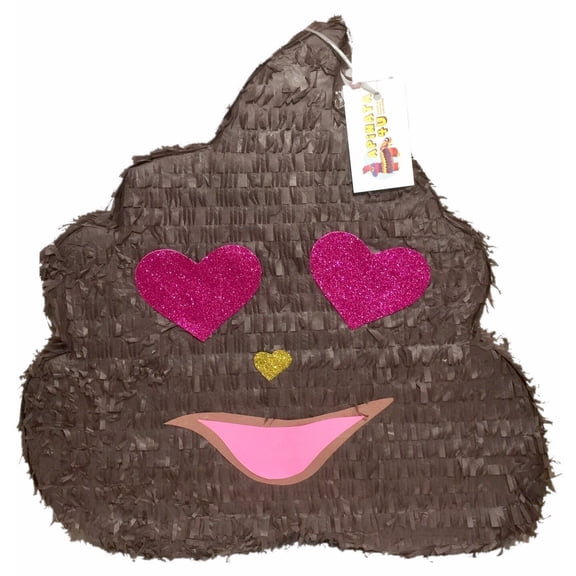 Valentine's Day Poop Emoticon Pinata 19" Tall