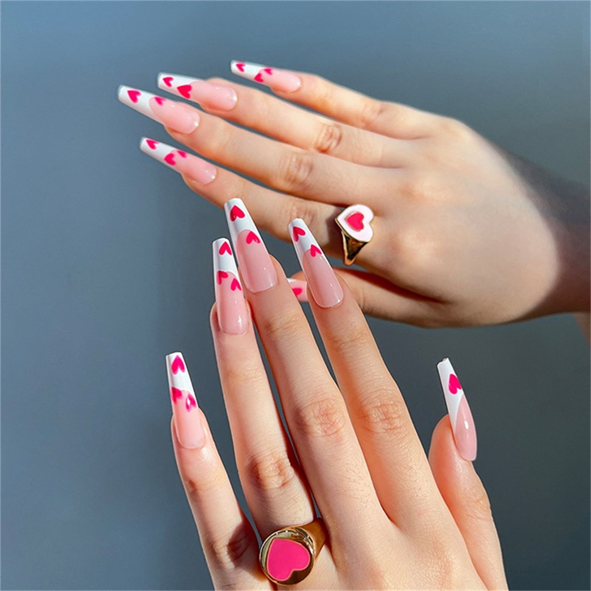 Valentine's Day Heart Nails