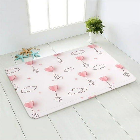 Valentine's Day Print Doormat Hallway Kitchen Mats Living Room Balcony Love Bathroom Nordic Carpet Bath Mat Non Slip Area Rugs