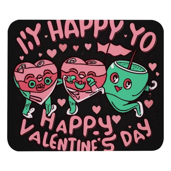 Valentine's Day Printed Gaming Mousepad Desk Mat, Non-Slip Rubber Bottom Mouse Mat 8.3x9.8 Inch - Suitable for Office and Gaming