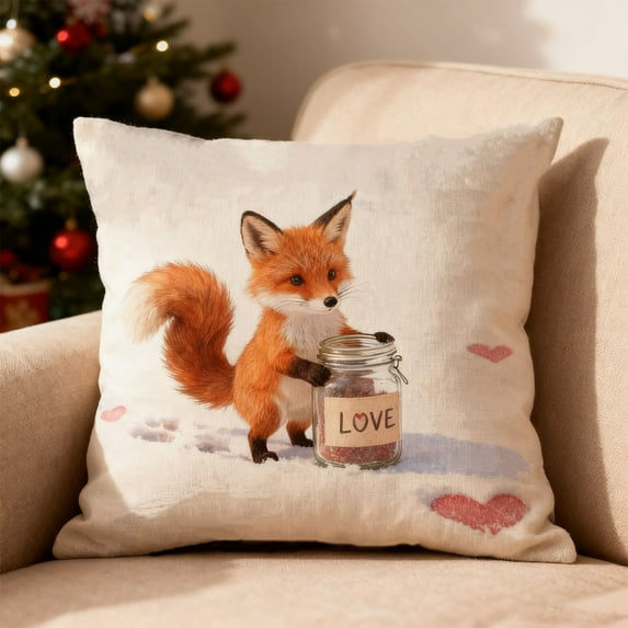 Valentine's Day Printed Pillowcase - Style 54 Festive Ambiance Decoration, Romantic Home Bedding Accessory, Sweet Holiday Gift for Couples, 17.7*17.7in, B