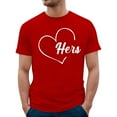 thumbnail image 1 of Valentine's Day Printed Round Neck Short Sleeved Casual T Shirt Top For Both Male And Female Couples, 1 of 2