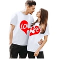 thumbnail image 1 of Valentine's Day Printed Round Neck Short Sleeved Casual T Shirt Top For Both Male And Female Couples Summer Shirt for Women Workout Tees Short Sleeve Athletic Shirt Women Women Athletic Shirt 2 Sleeve, 1 of 4