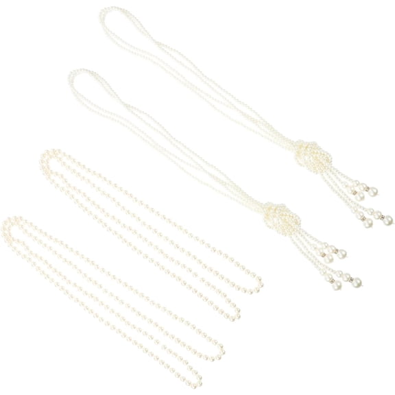 Valentine's Day Professional Grade Pearl Necklace Sets Long Chain Choker Women's Statement Jewelry[a843]
