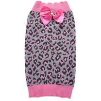 KDFJPTH Valentine's Day Puppy Leopard Bowknot Puppy Pink Pet Winter Dog Clothes Cute Sweater Pet Clothes Suitable for Cute Pets