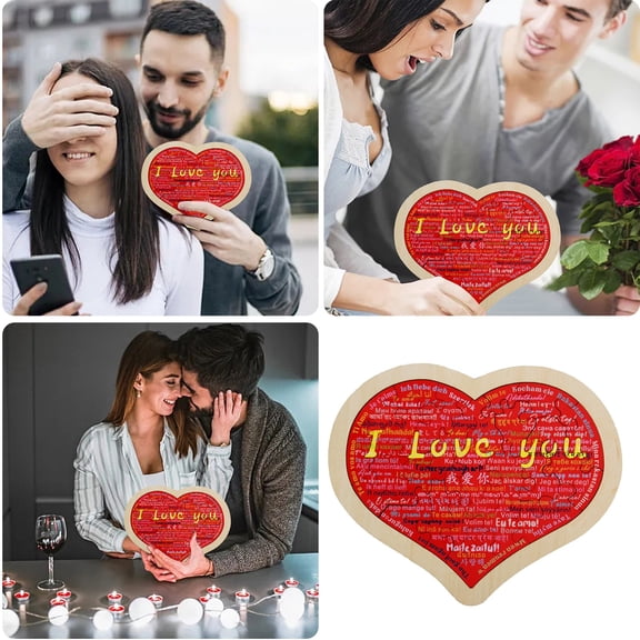 Valentine's Day Puzzles Heart Shaped Puzzle - I Love You Puzzle - Unique Puzzle Gifts for Valentine's Day Anniversary Wedding