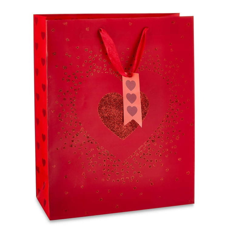 Negj Valentine's Day Colorful Gift Wrapping Paper Holiday Party Gift Love Heart Wrapping Paper Extra Large Wrapping Paper Christmas Bundle Draw String Bag