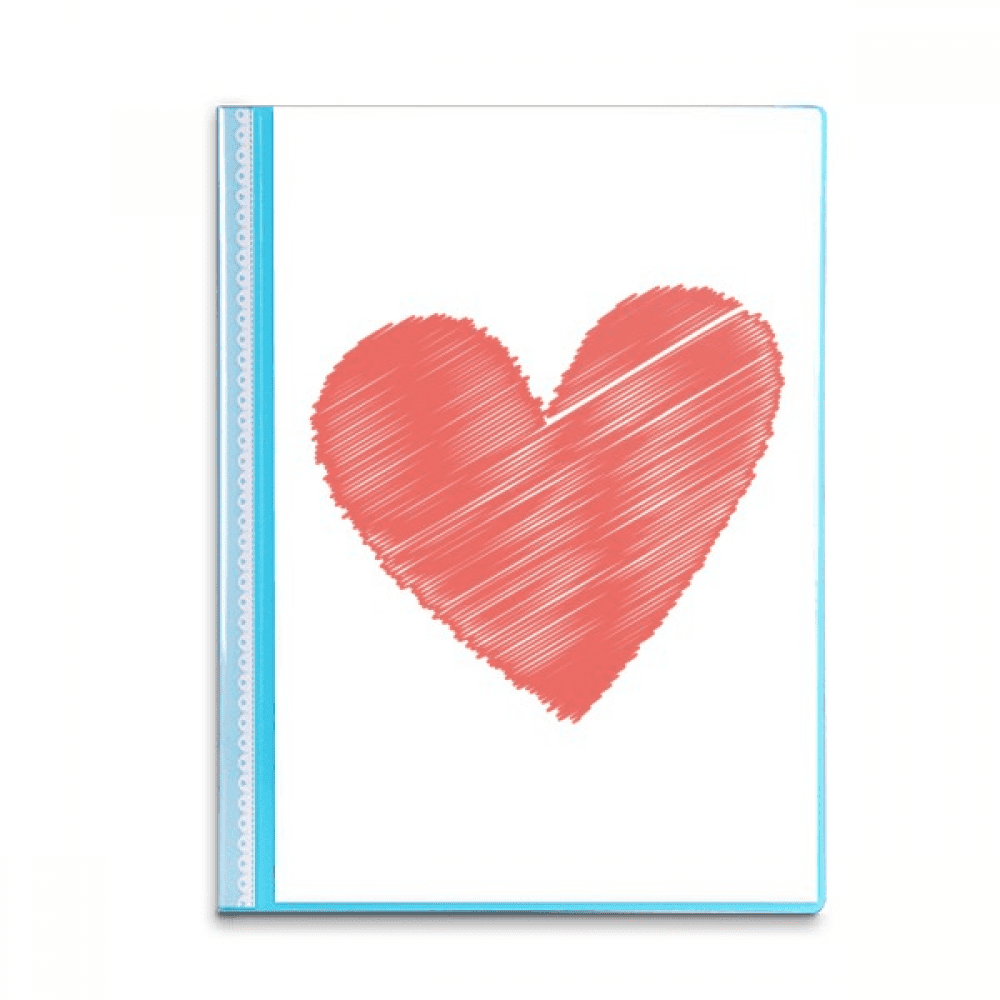 Valentine's Day Red Heart Shaped Book Sheet Protectors Portfolio Binder Folder