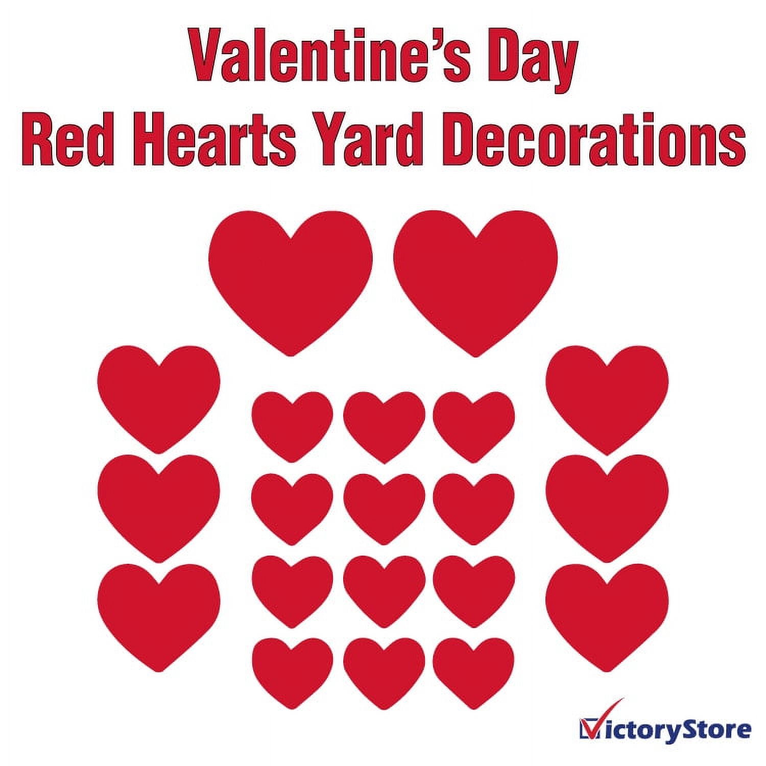 Valentine's Day Red Hearts - Yard Decoration