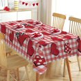 thumbnail image 1 of Valentine''s Day Red Love Heart Rectangle Tablecloth 60x120 Inch, Buffalo Plaid Polka Dot Farmhouse Decorative Table Cloth Dining Table Cover, Anniversary Wedding Dinner Party Picnic Decoration, 1 of 6