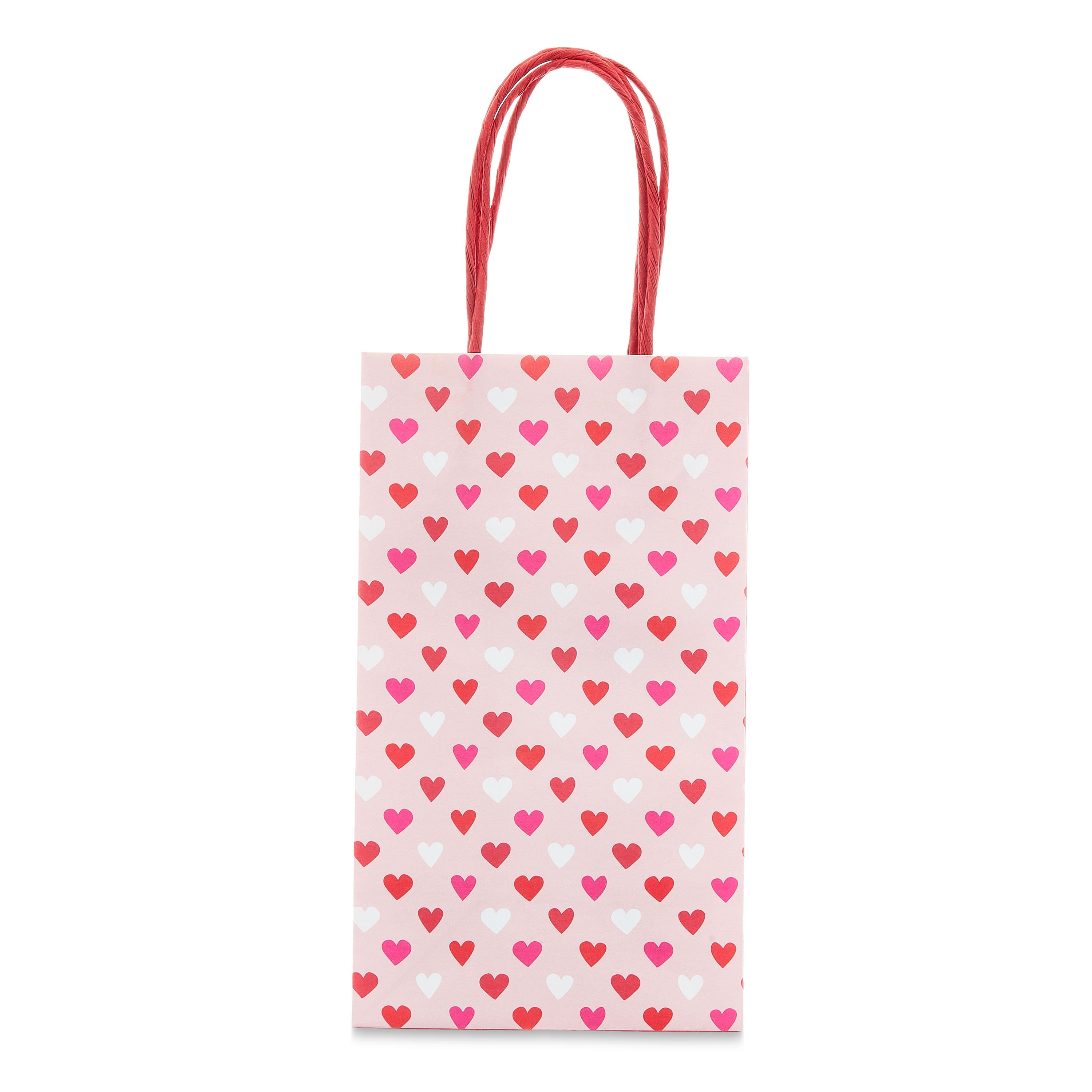 Valentine's Day Red & Pink Small Hearts Gift Bags, 2 Count, by Way To
