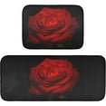 thumbnail image 1 of Valentine''s Day Red Rose Kitchen Rugs Sets of 2 Non Slip Kitchen Mat Polyester Area Rugs Set Floor Mats Washable Carpet Mat Comfort Standing Mat for Kitchen Laundry Sink Office, 1 of 6