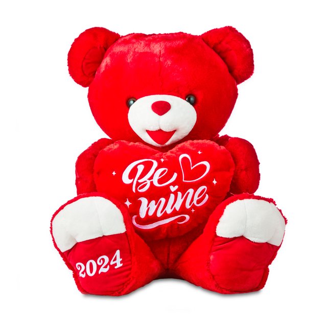 Valentine's Day Red Sweetheart Teddy Bear Plush Toy, 28", by Way To