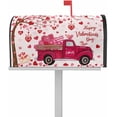 thumbnail image 1 of Valentine''s Day Red Truck Mailbox Cover Love Heart Tree Magnetic Mailbox Wraps, Valentines Pink Mailbox Covers Standard Size 18x21 Inch Mail Wrap Post Letter Box Decoration for Outdoor Gardern Yard, 1 of 6