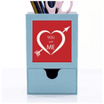thumbnail image 1 of Valentine's Day Red White You And Me Desk Supplies Organizer Pen Holder Card, 1 of 3