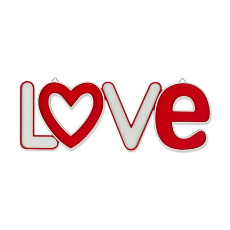 Valentine's Day Red and White Love Wall Sign, by Way To Celebrate