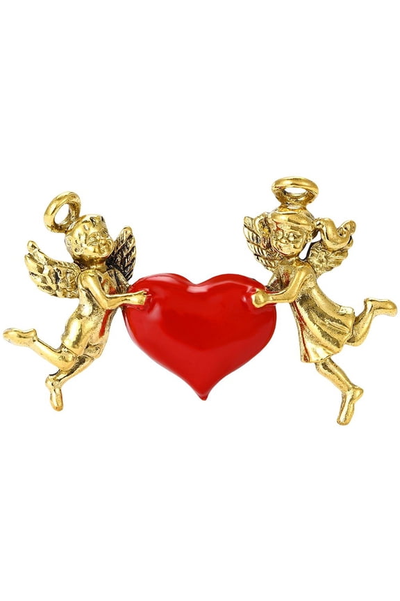Valentine's Day Retro Angel Enamel Heart Brooch for Men And Women, Lapel Pin, Party Daily Dress Jewelry