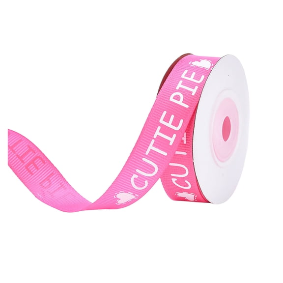 Valentine's Day Ribbon 5/8" Red Heart Pink Ribbons for Crafts Love You Forever Champagne Single Face Satin Ribbon for Gift Wrapping Crafts Valentine's Day Decoration 1 Rolls 10 Yards