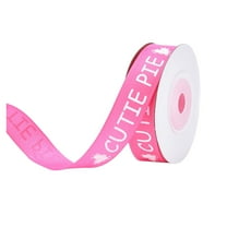 Valentine's Day Ribbon 5/8" Red Heart Pink Ribbons for Crafts Love You Forever Champagne Single Face Satin Ribbon for Gift Wrapping Crafts Valentine's Day Decoration 1 Rolls 10 Yards