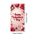 thumbnail image 1 of Valentine's Day Romantic Decorative Banner with Hearts Gifts Cupcakes Champagne Valentine's Day Celebration Wedding Party Supplies Photography Props Background, 1 of 8