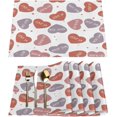 thumbnail image 1 of Valentine''s Day Romantic Love Text Placemats Set of 6 Fabric Placemats Square Placemat for Kitchen Table Heat Resistant, Easy to Clean Table Placemats 12x18 Inch, 1 of 5