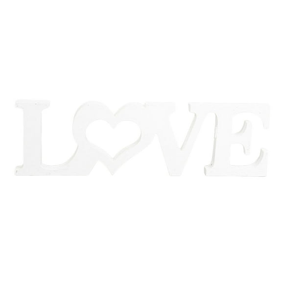 Valentine's Day Rustic Wood Love Sign for Home Decor, Decorative Wooden Cutout Word Decor Freestanding Love Tabletop Decor,Love Block Letters Sign Family Mantel Fireplace Decor