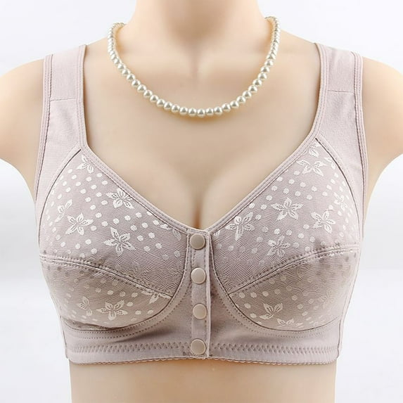 Valentine's Day TAGOLD Womens Plus Size Bra,Woman's Embroidered Glossy Comfortable Breathable Bra Underwear No Rims