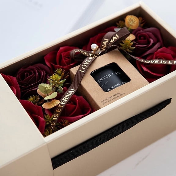 Valentine’s Day Scented Candle Gift Box, Luxurious Fragrance Romantic Candle Set, Beautifully Packaged Thoughtful Gift for Lovers, Perfect for Romantic Dinners, Baths and Home Ambience