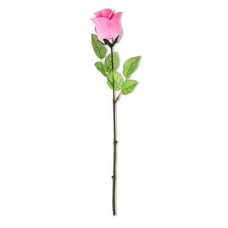 Valentine's Day Scented Pink Single Stem Rose Artificial Flower, 17 in, by Way To Celebrate