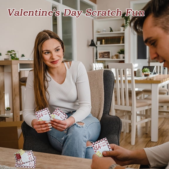 Valentine's Day Scratch Off Cards - We Love You DIY Customized Love Notes, Romantic Gift for Couples, Personalized Valentine's Day Present, Version We Love You