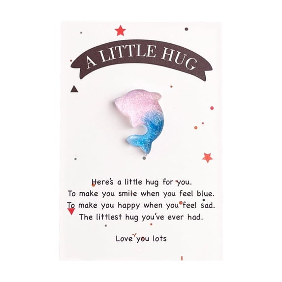 Valentine's Day Sea-Style Gradient Pocket Blessing Card, Cute Sparkling Crab/Fish Plastic Greeting Card for Romantic Notes & Valentine's Gifts Card